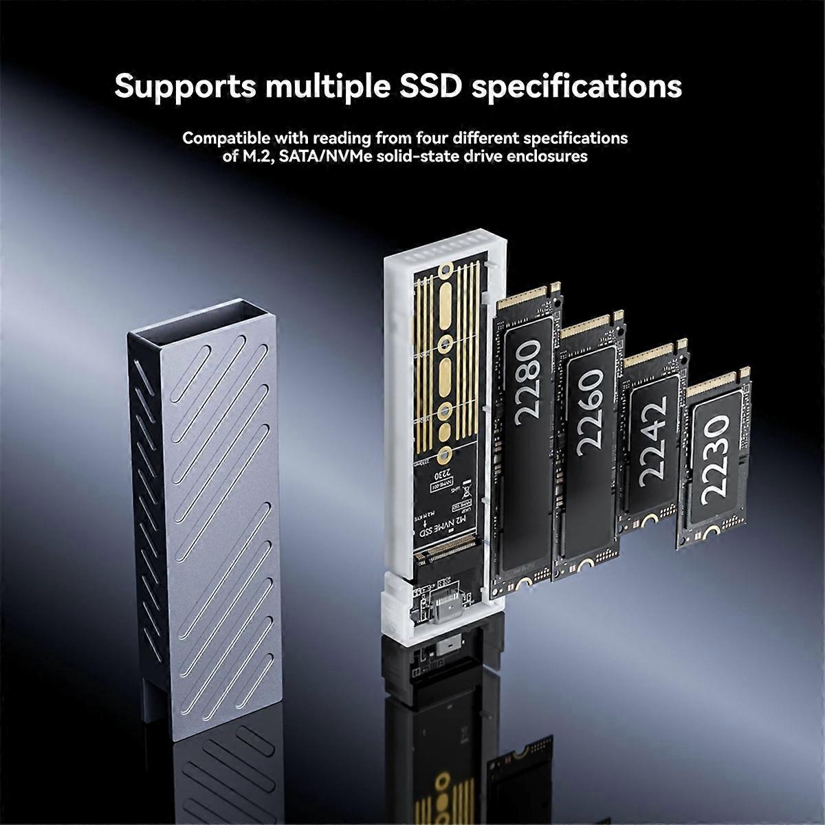M2 SSD Case NVMe/ Dual Protocol SSD Enclosure Adapter A