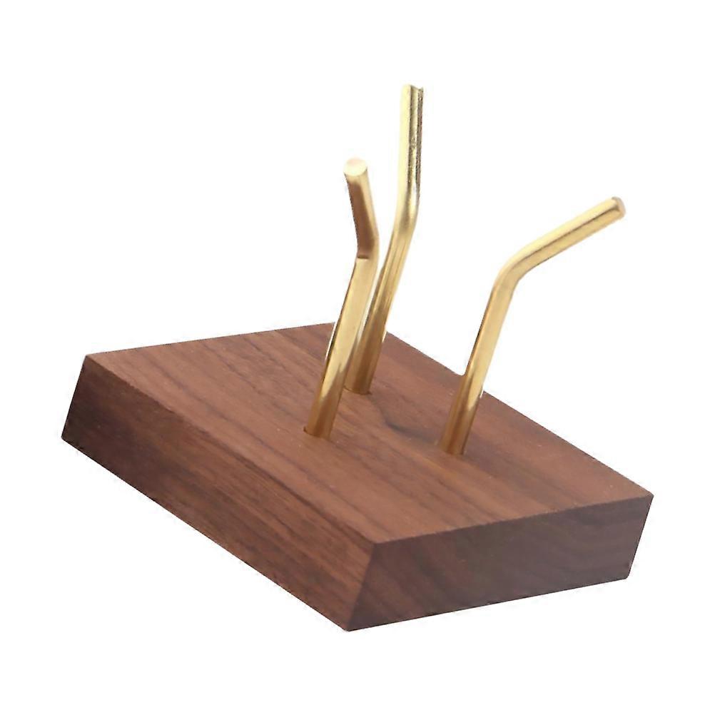Mineral Display Stands Copper Walnut Multi-Function 3Pcs Display Racks