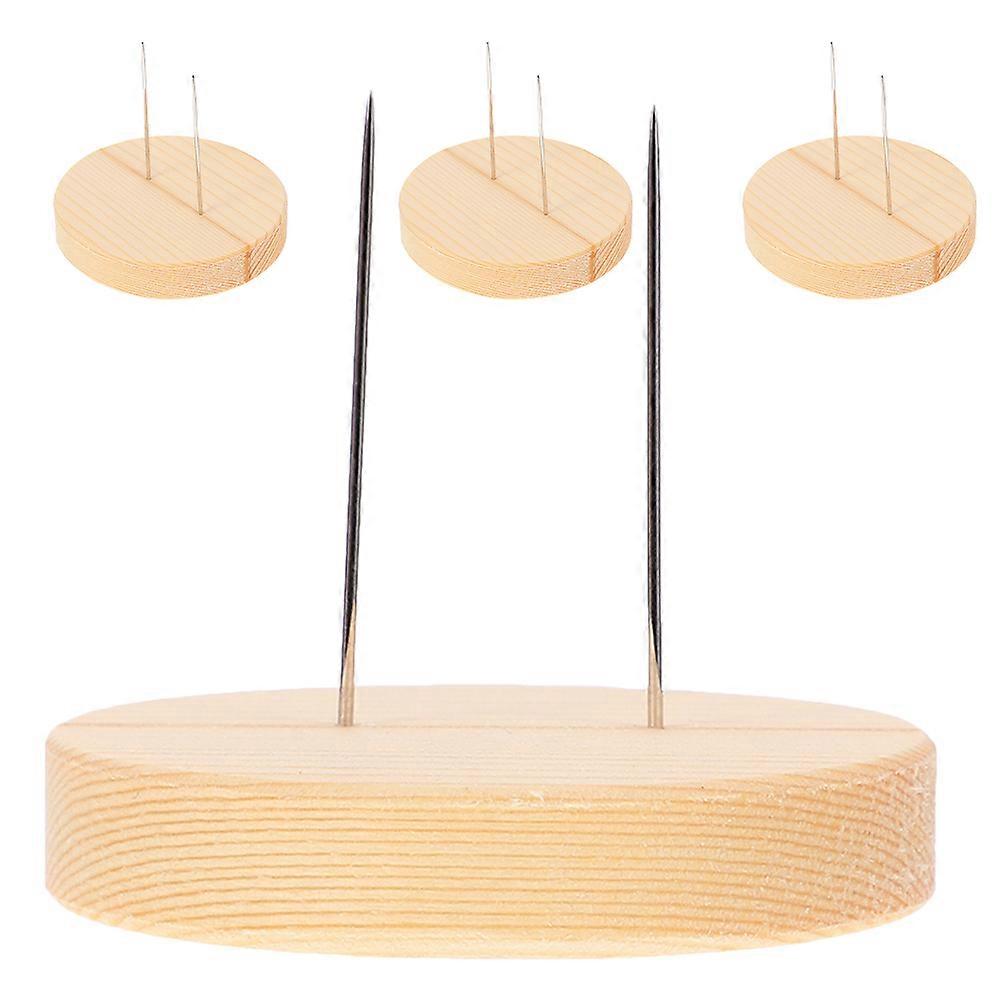 Wooden Base Support 4 Pcs Needle-Shaped Stand For Doll Display Rack And Needle Felting Creations Perfect For Home Decoration And DIY Projects