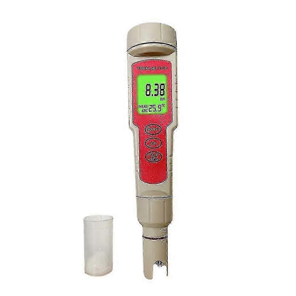 Digital Ph Meter Tester 4 In 1 Digital Automatic Hydroponics Pen Water Quality Tester Water Quality Detector Testing Water Purity Filter Accu