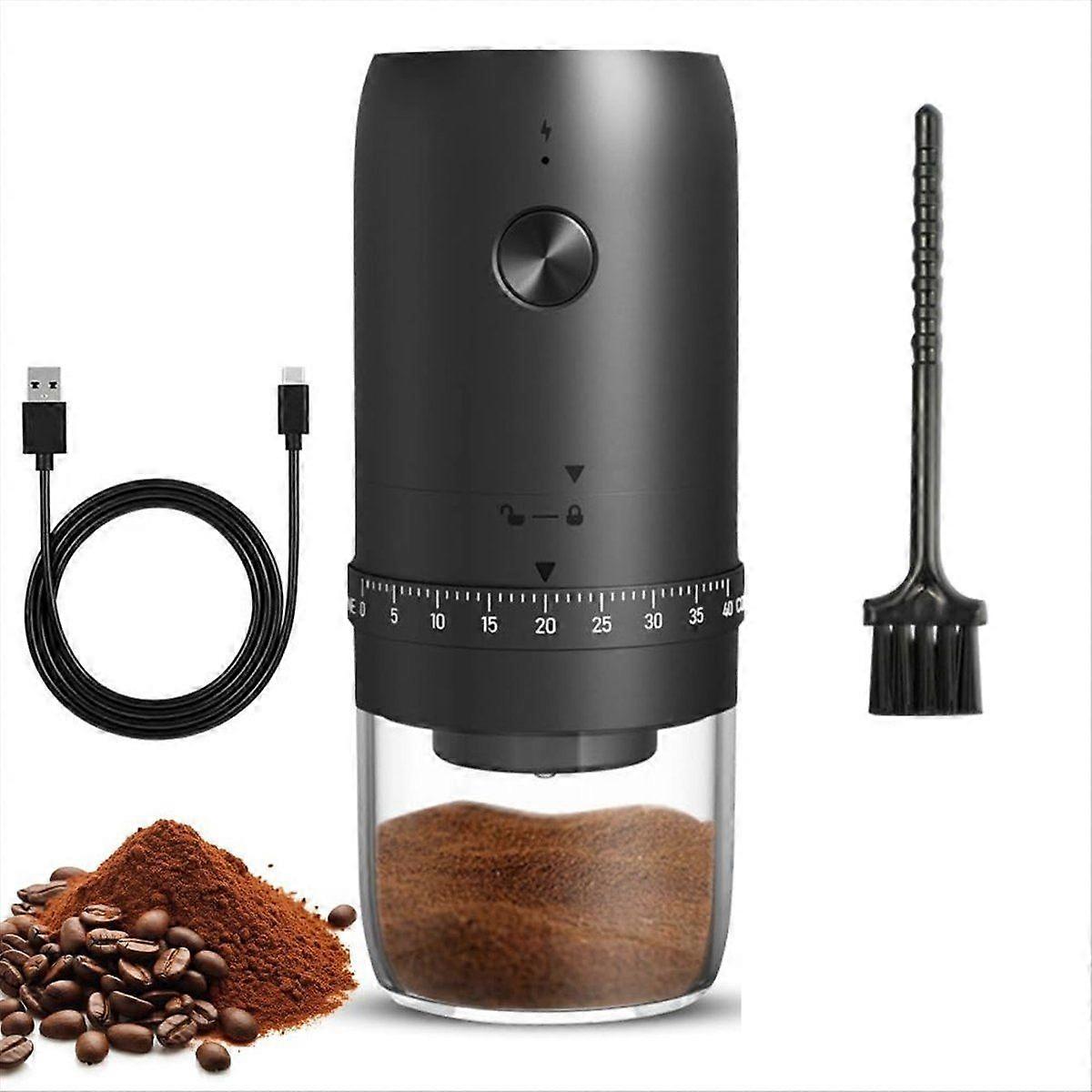 USB Rechargeable Electric Coffee Grinder,Ceramic Burr Grinder