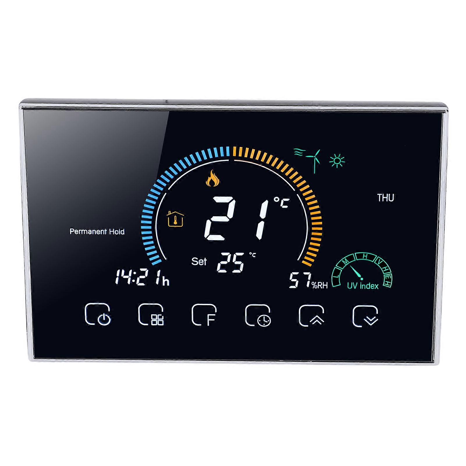 5A WiFi Smart Thermostat Switch Touch Screen 95-240V Black
