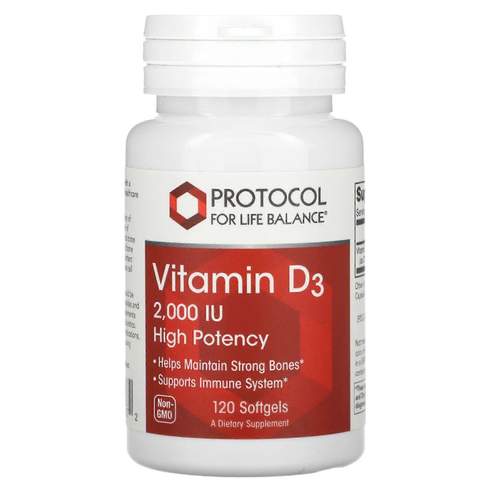 Vitamin D3, High Potency, 2,000 IU, 120 Softgels