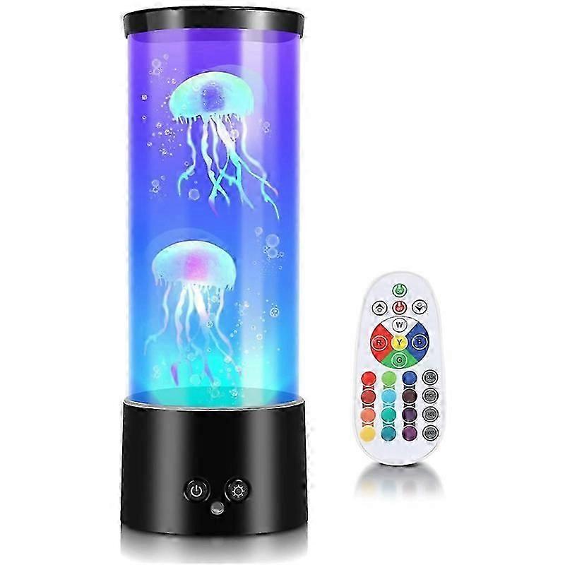 RGB Jellyfish Lamp Jellyfish Aquarium with Remote Control Lava Lamp Coloured Mood Light for Home Off