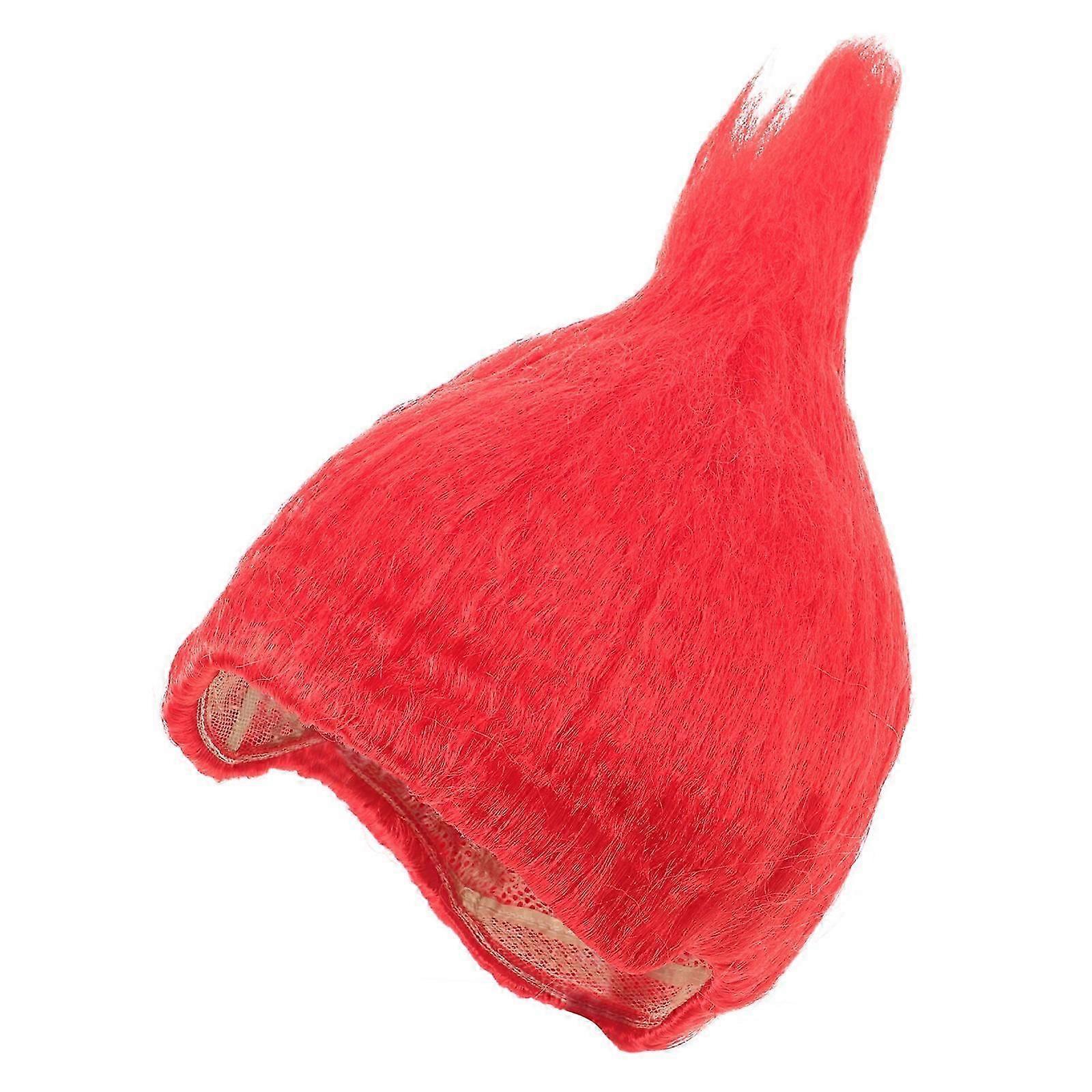 Troll Festival Wig Flame Shape Wig For Decoration 2pcs Red Costume Use
