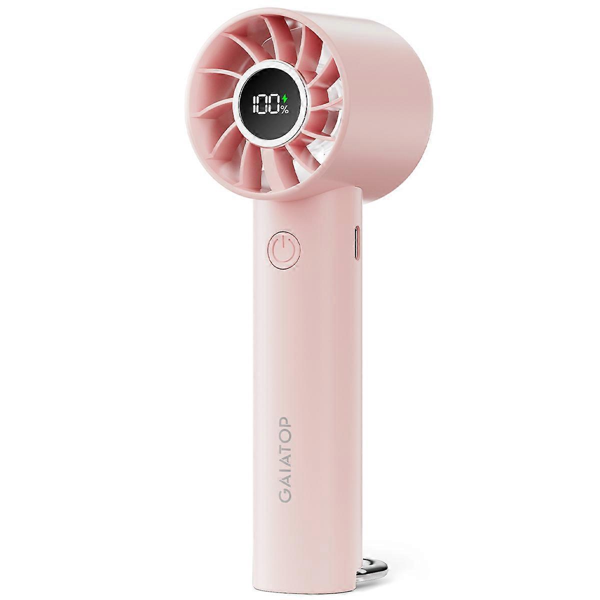 Portable Mini Fan, Handheld Fan with LED Display & Flashlight, 3 Speeds 2000mAh USB Rechargeable Battery Fan