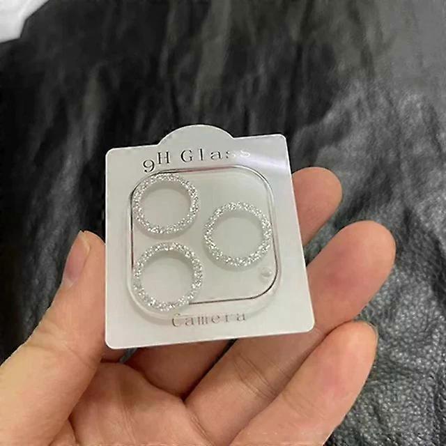 Glitter Bling Camera Lens Protector for IPhone 13 11 14 15 Pro Max 12 Mini Plus 15Pro 14Pro IPhone15 Tempered Glass Full Cover