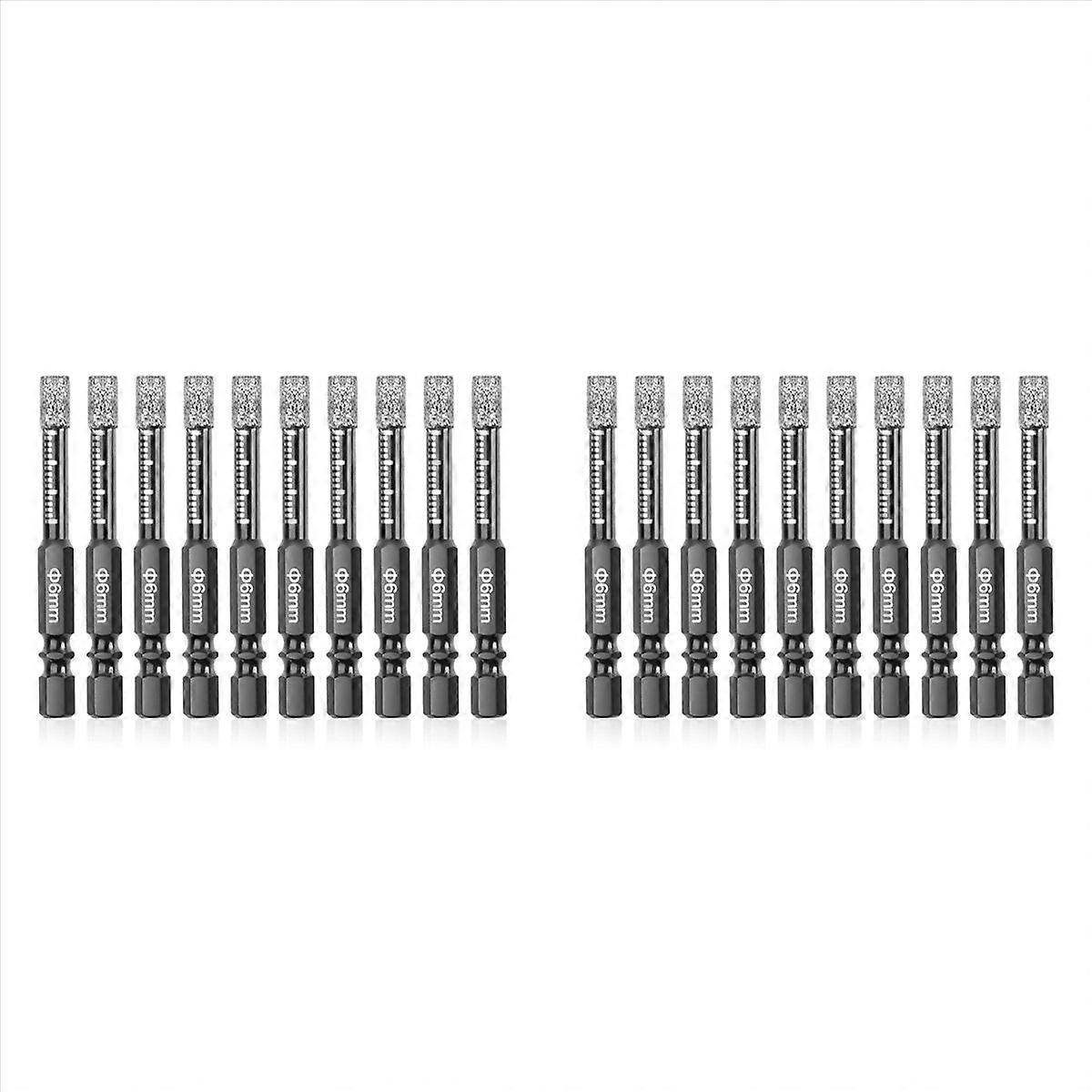 10Pcs Diamond Drill Bits,6mm Dry Diamond Core Drill Bit Set