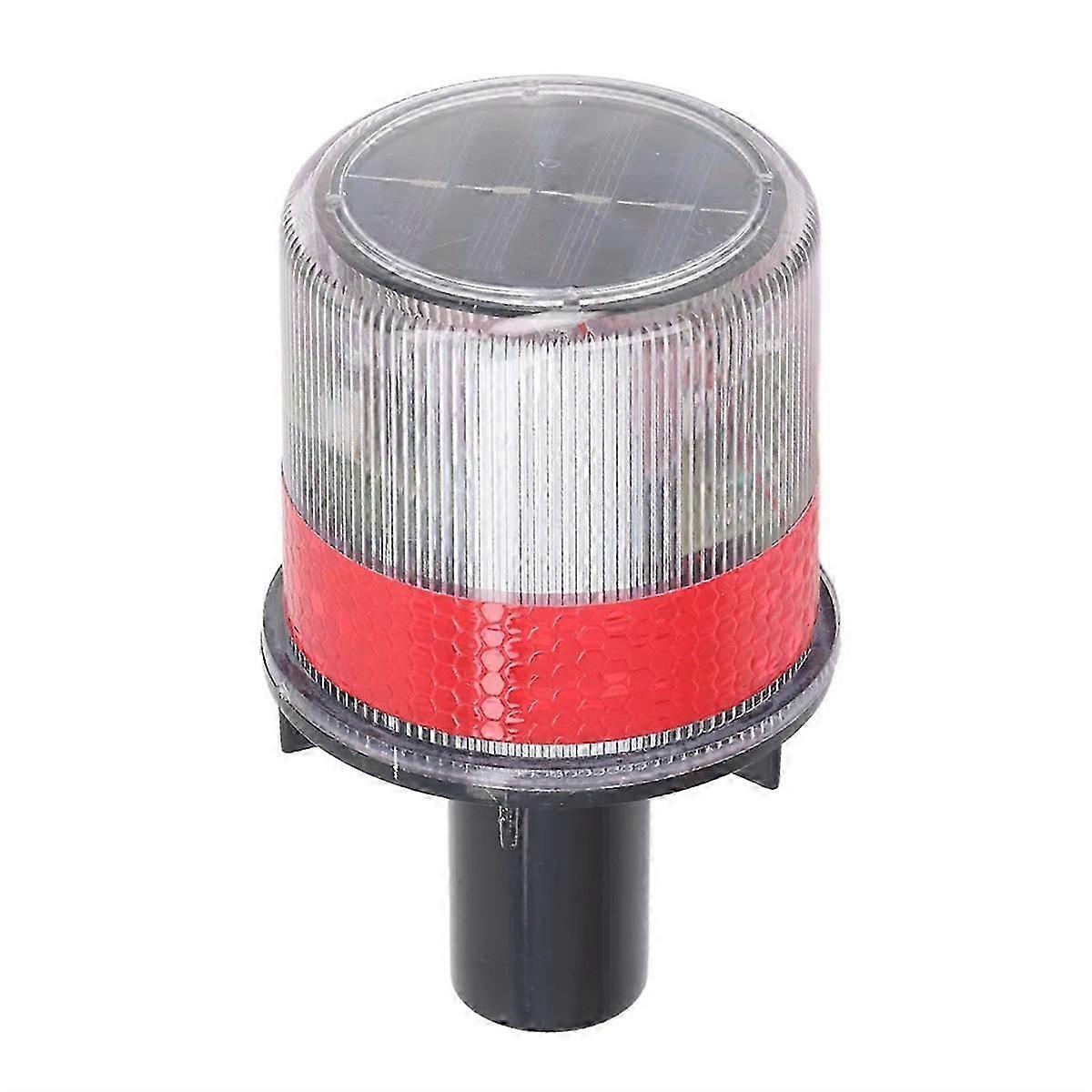 Boat Solar Powered LED Strobe Light PC Shell Reflective Waterproof Switch Beacon Warning Light Lamp