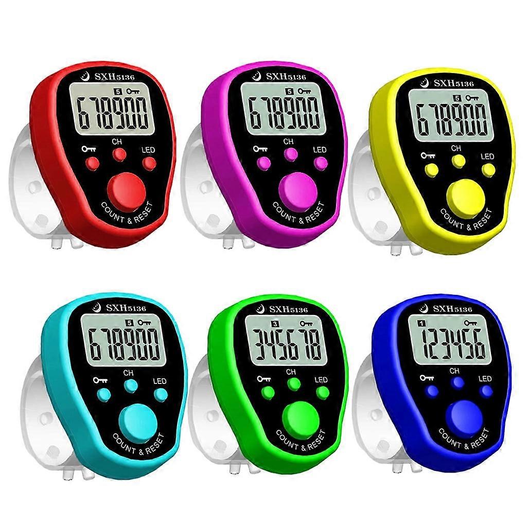 TIERPOP 5 Channel LED Finger Tally Counter Digital Electronic Counters Lightweight