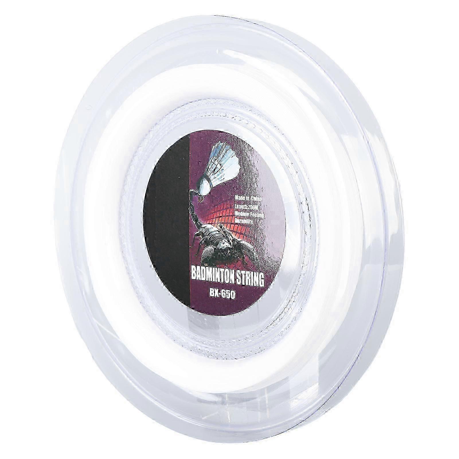 0.72mm 200m Badminton Racquet String Nylon Badminton Training Racket String Line BX 650 White