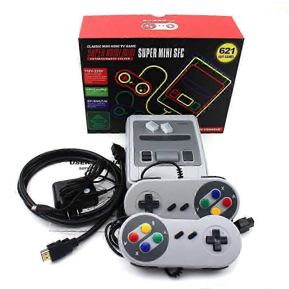 Mini game console with 621 classic games built-in.