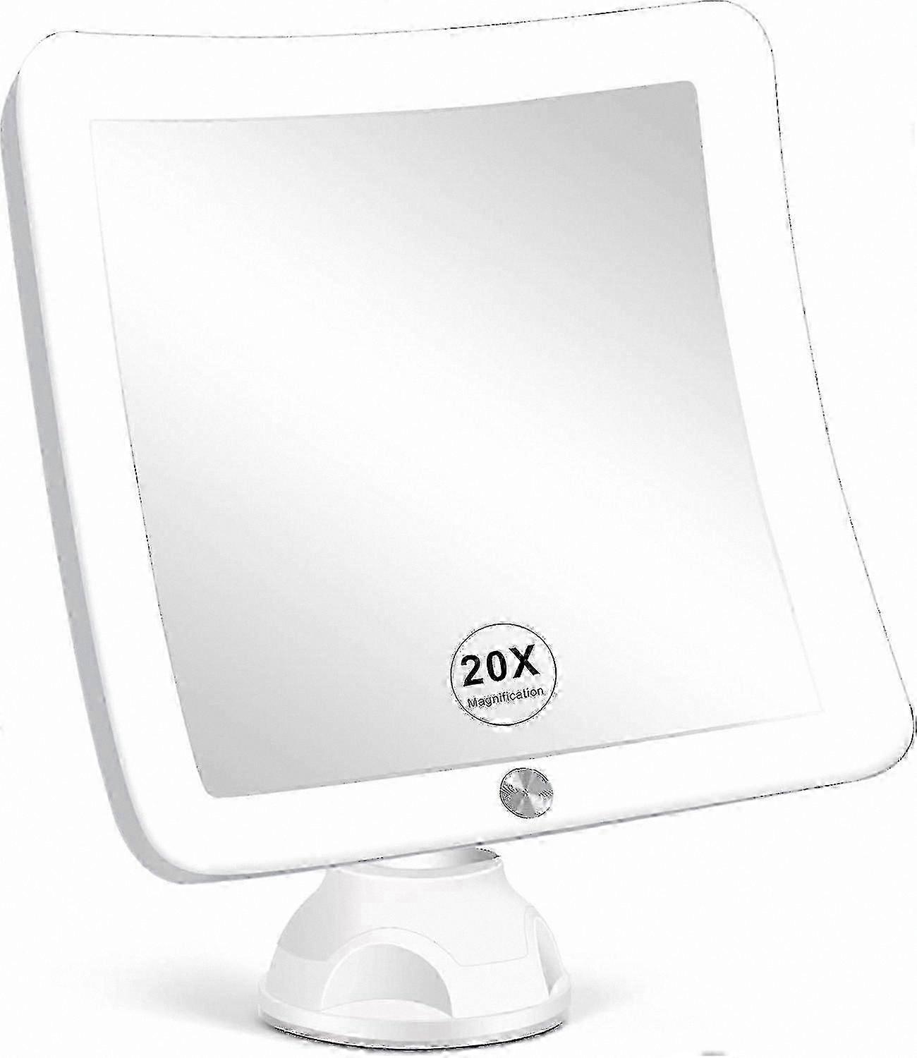 LED Lighted Makeup Mirror with 20x Magnification, Upgraded Illuminated Vanity Mirror for Precision Beauty Tasks