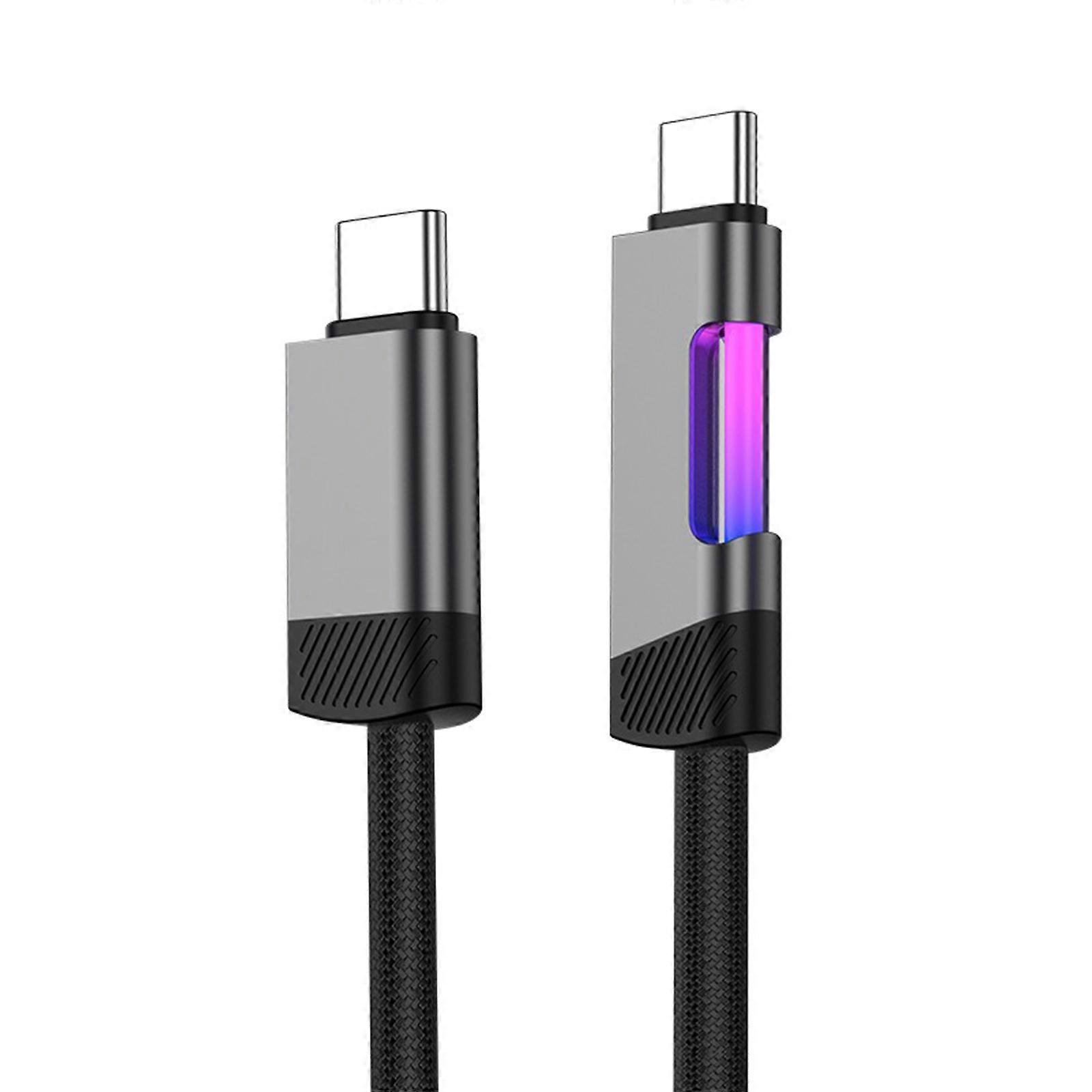 Alloy USB C Cable 100W Rapid Charging Device Compatibility Data Transfer Cable Suitable for Travel Office Home Use Multicolor