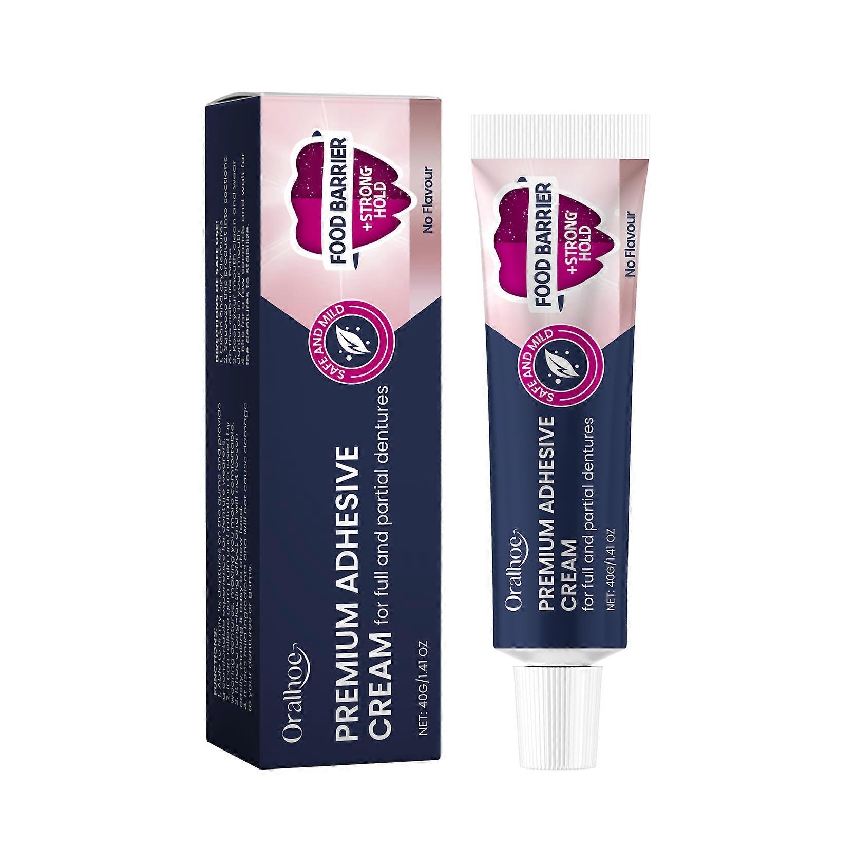 Oralhoe Denture And False Tooth Fixing Adhesive Enhances Comfort And Protects Loose Dentures. Bonding And Fixing Paste