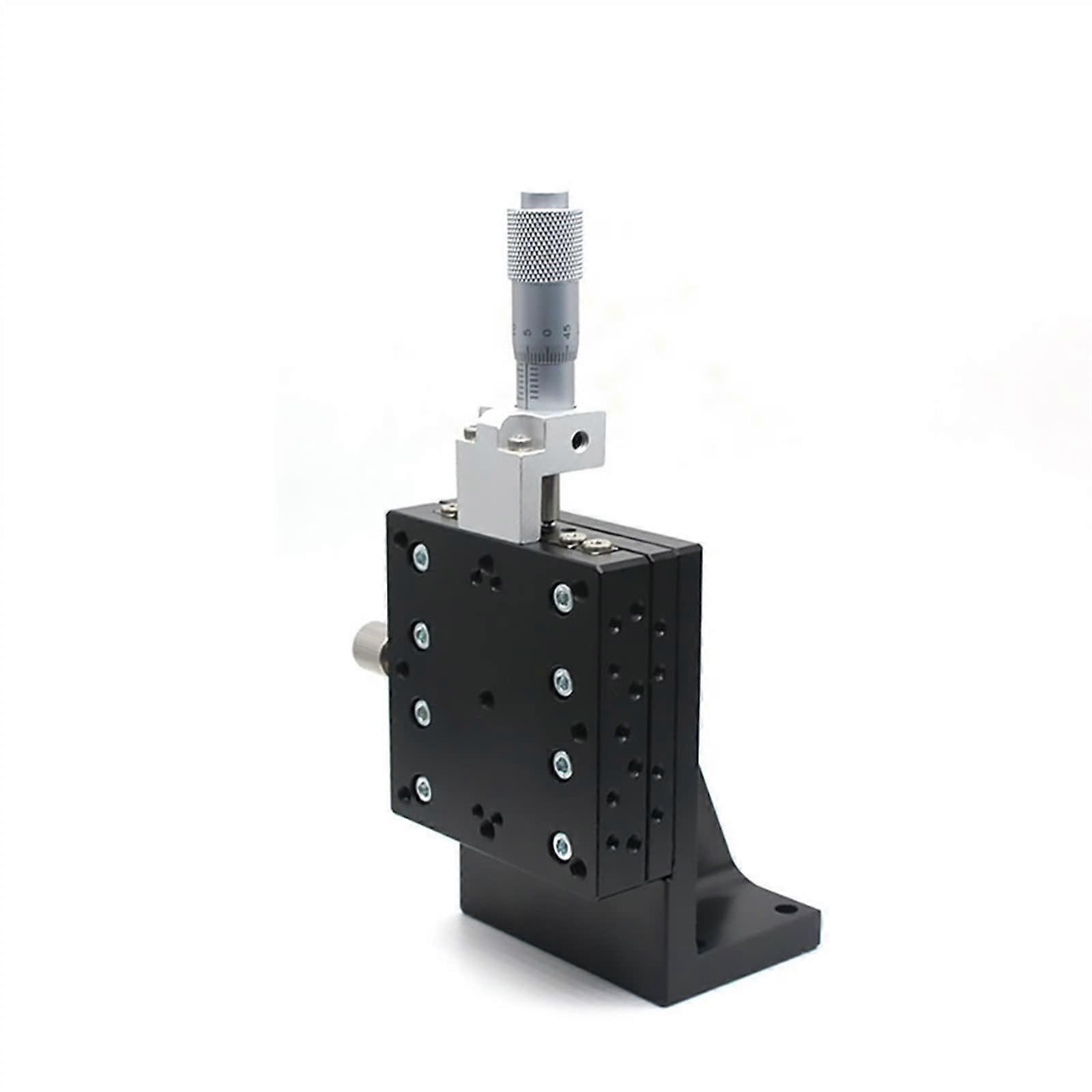 Sliding Table Z Axis Roller 80x80mm, Manual Elevation Platform, Fine Adjustment Cross Roller Guide, Linear Motion Stage