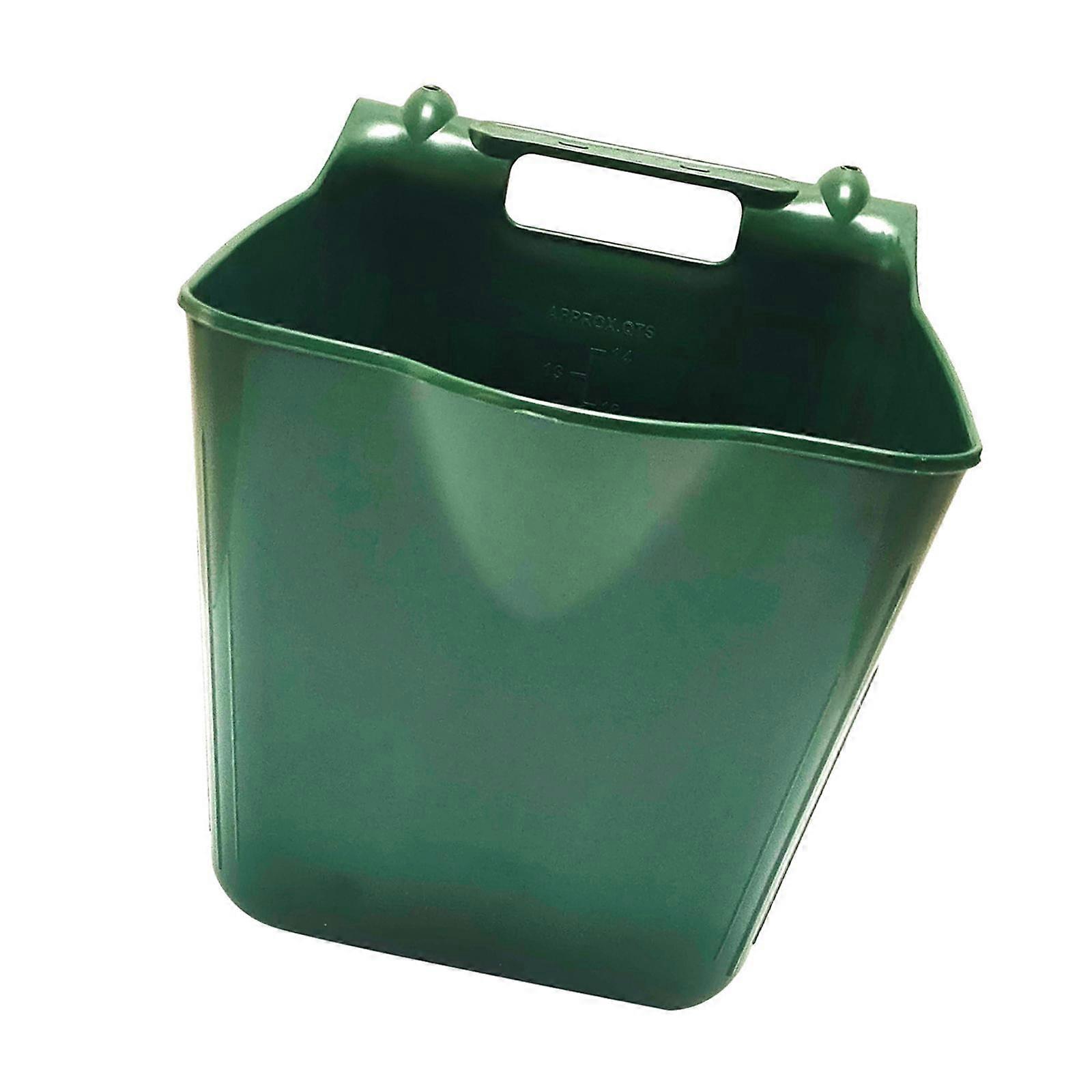 Horse feed Pail with Hanging Hooks Reinforced PP feed Storage Bin Easily Install