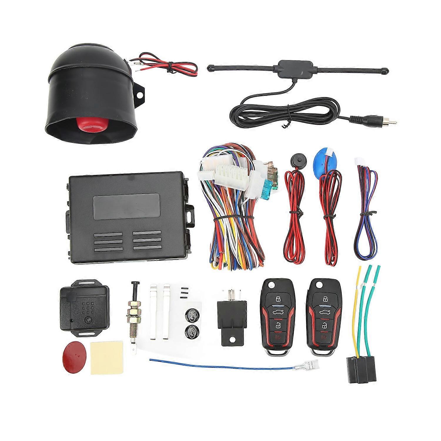 Car Anti Theft Alarm System Remotely Start Stop 12V Universal Keyless Entry System Universal for Veh