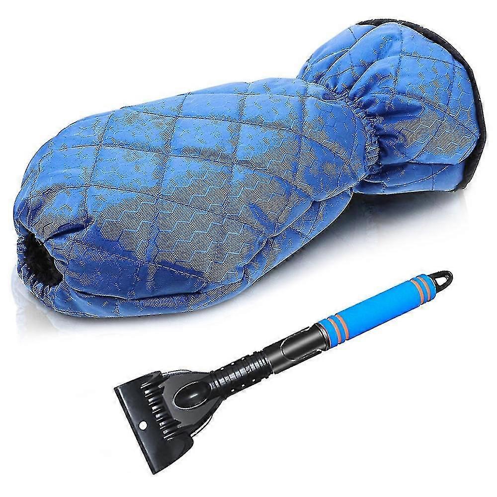 Ice Scraper Windshield Snow Scrapers With Waterproof Snow Remover1set-blue