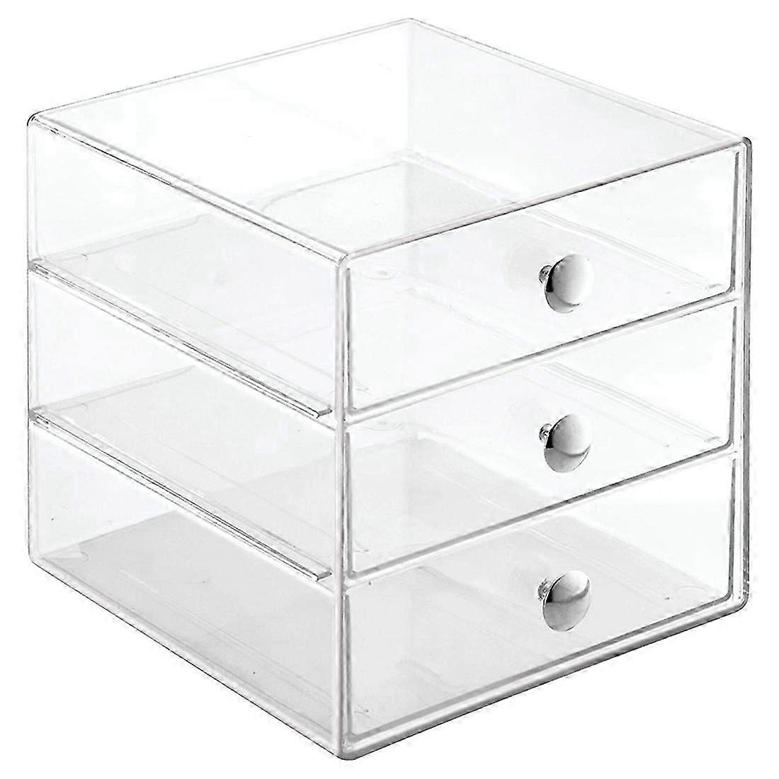 3 Acrylic Vanity, Storage Drawers Set for Cosmetics, Glasses