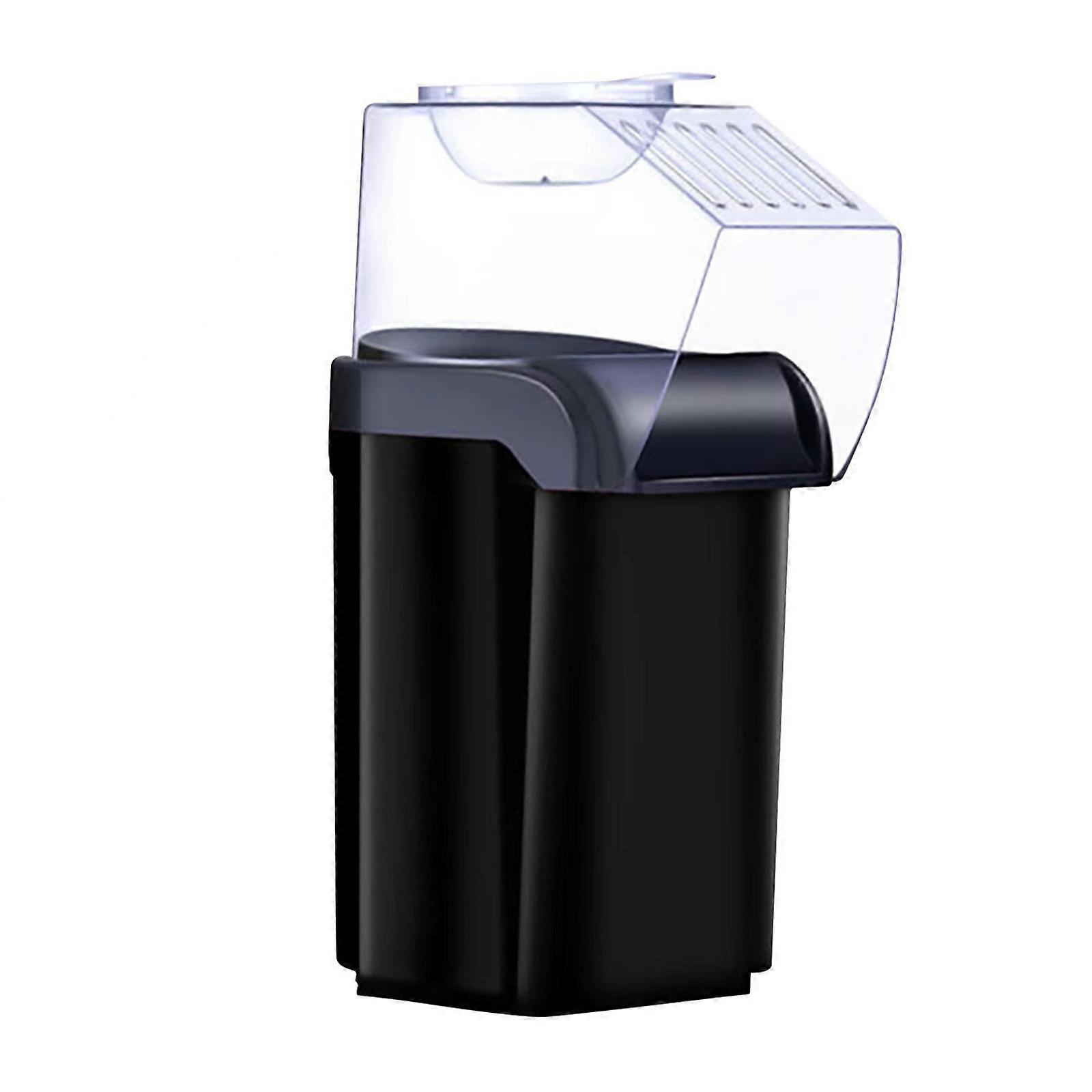 Oil Proof Automatic Popcorn Maker Compact Design Effortless Cleaning Fast Snack Maker Plastic Texture for Kitchens  Black