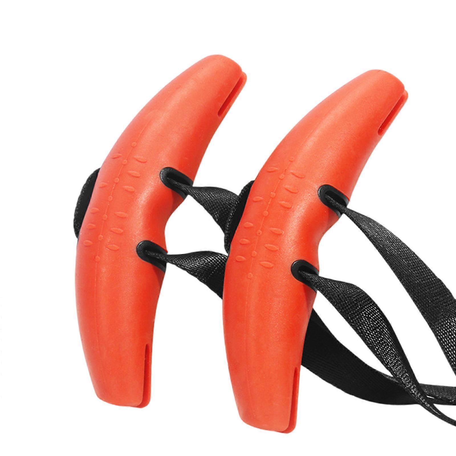 Versatiles Fitness Handle Ergonomic Shape Heavy Type Horn Grip Attachments for Rowing and Pulling Exercises  Orange