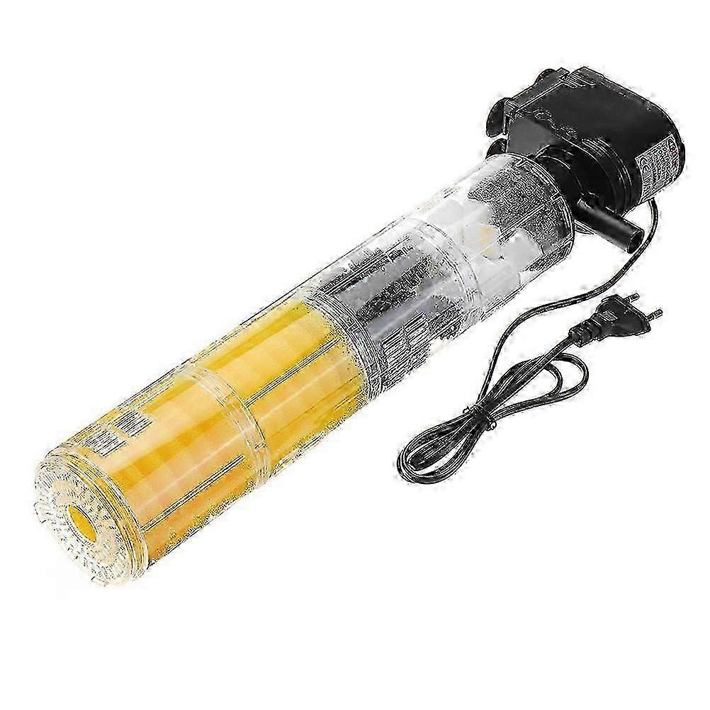 3 In 1 Submersible Pump Filter Internal Air Driven Bio Filter For Fry Shrimp Nano Fish Tank Aquarium With Eu Plug (1480f)