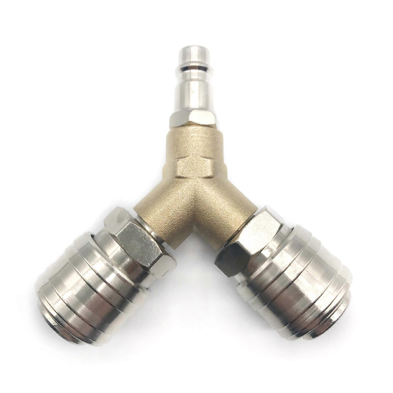 Compressed Air Distributor NW 7.2 1/4AG Compressed Air Distributor with Two Couplings Compressed Air Coupling Durable Multicolor