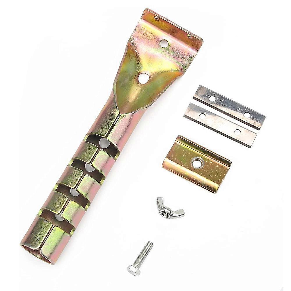 Paint Scraper with 2PCS Double-Sided Blades for Removing Grout, Paint