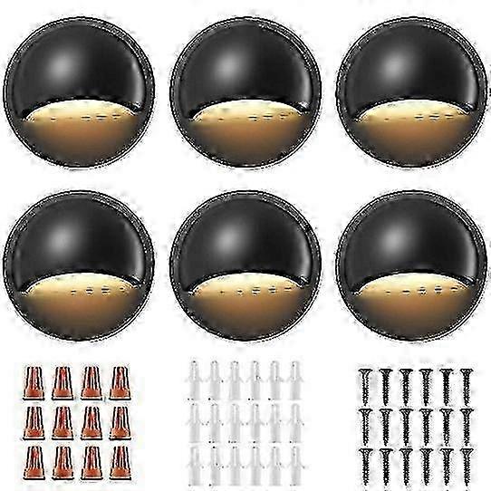 Deck Light, Low Voltage Stair Light With 12-36v Ac/dc Landscape Step Light Night Light 6 Pack