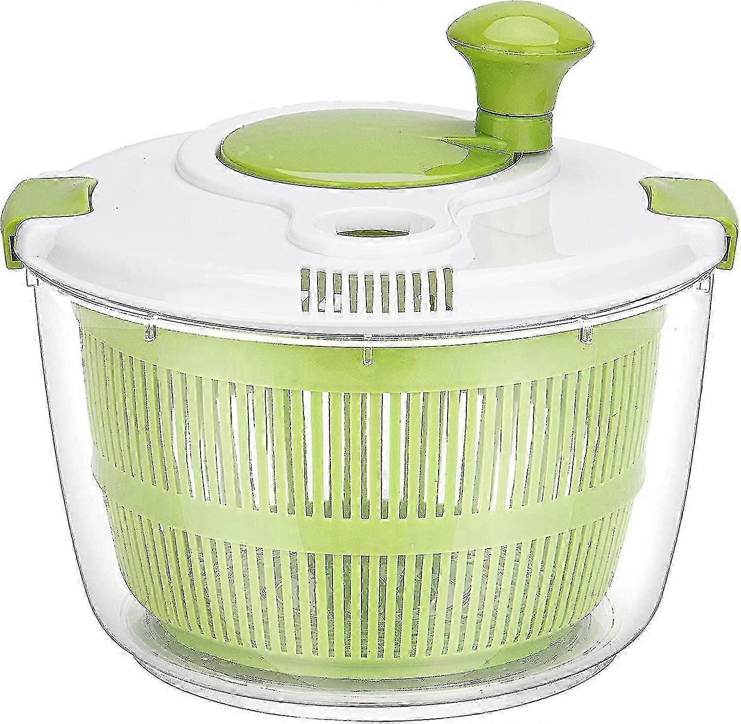 5l Salad Spinner Large, Lettuce Spinner Dryer With Comfortable Handle