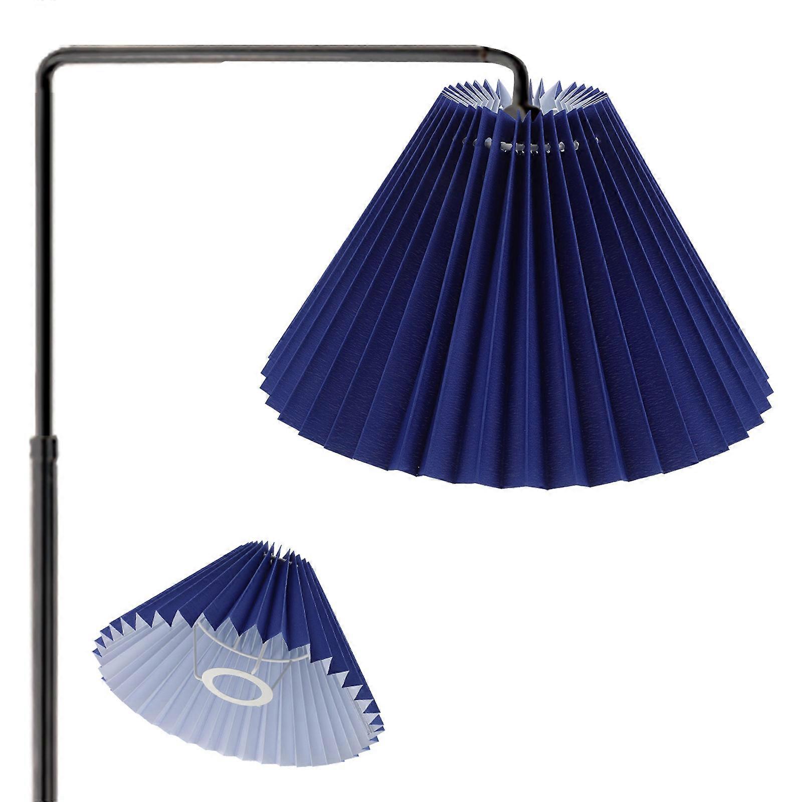 Lamp Shade Lampshade for Decor 1Pcs Pleated Cloth Light Cover Blue