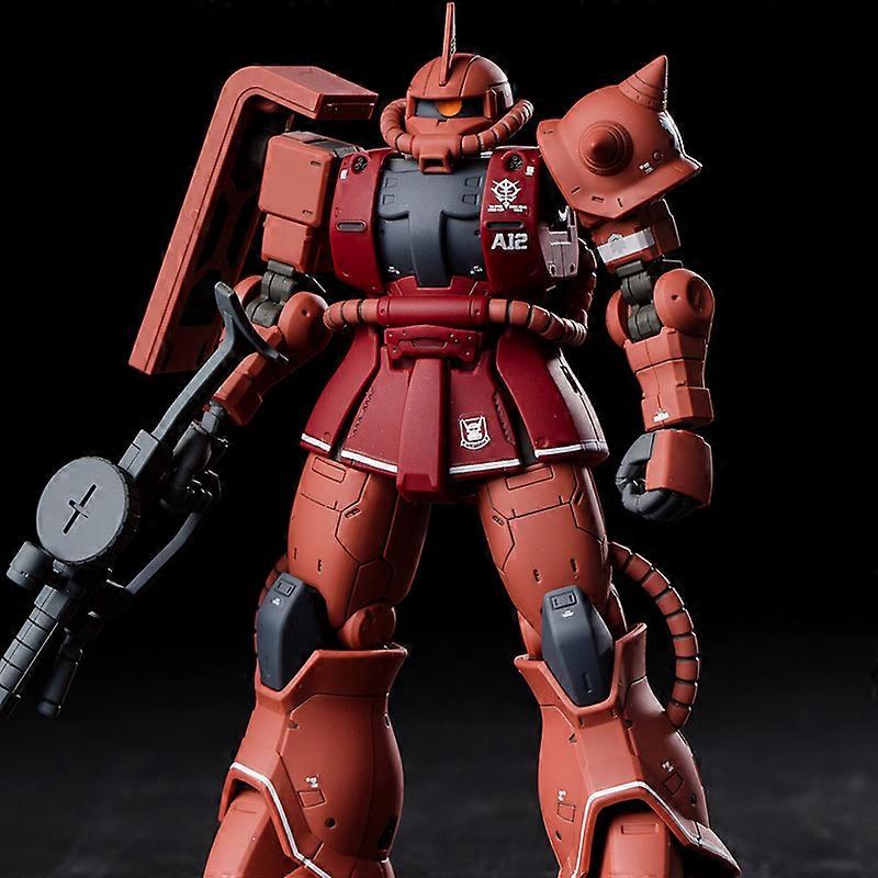 Gto 015 Hg 1/144 Ms-05 Old Red Zaku Char Aznable Dedicated Machine Assembly Model Kit Action Figures  Desktop Ornament Boys Toys