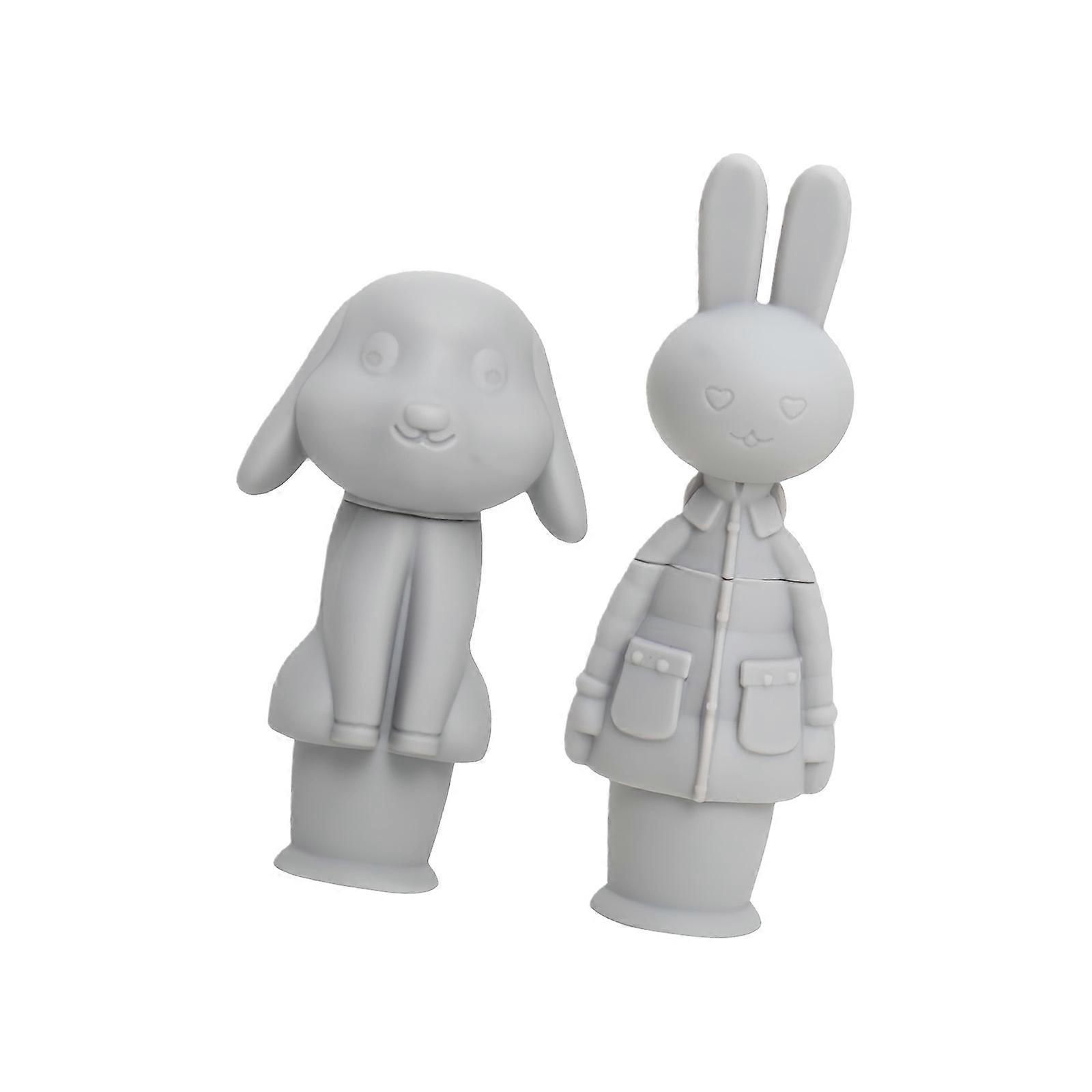 2pcs Silicone Cartoon Animal Wine Bottle Stoppers for Easy Insertion and Removal to Seal Bottles Efficiently at Homes Multicolor