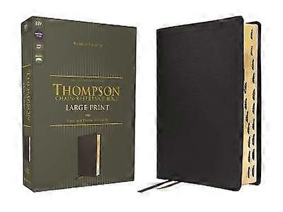Esv Thompson Chain-Reference Bible Large Print Leathersoft Black Red Letter Thumb Indexed