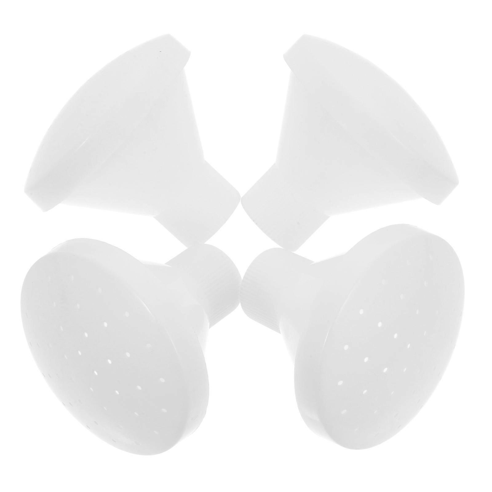 White Watering Head Replacement for Garden Use 4Pcs Set