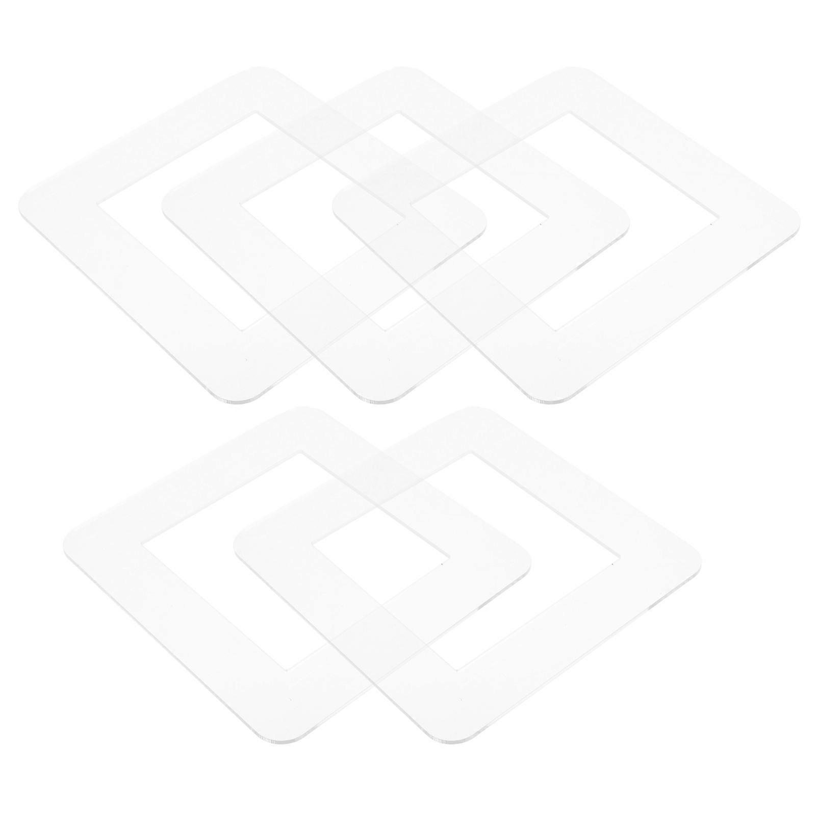 White Acrylic Light Switch Cover Protector for Home Use 5Pcs Wall Sticker