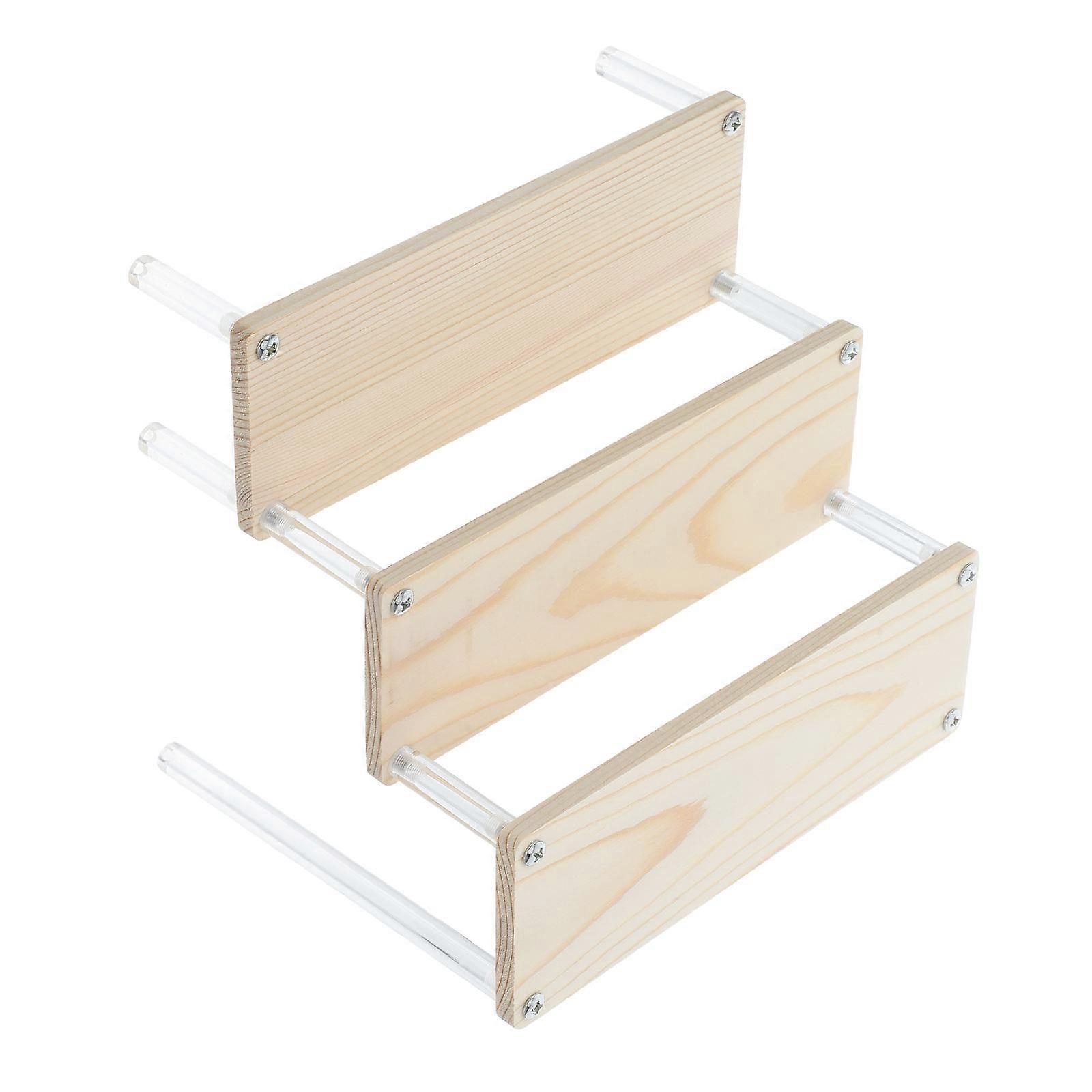 Display Riser Acrylic Display Shelf Organizer for Perfume Use 3Pcs