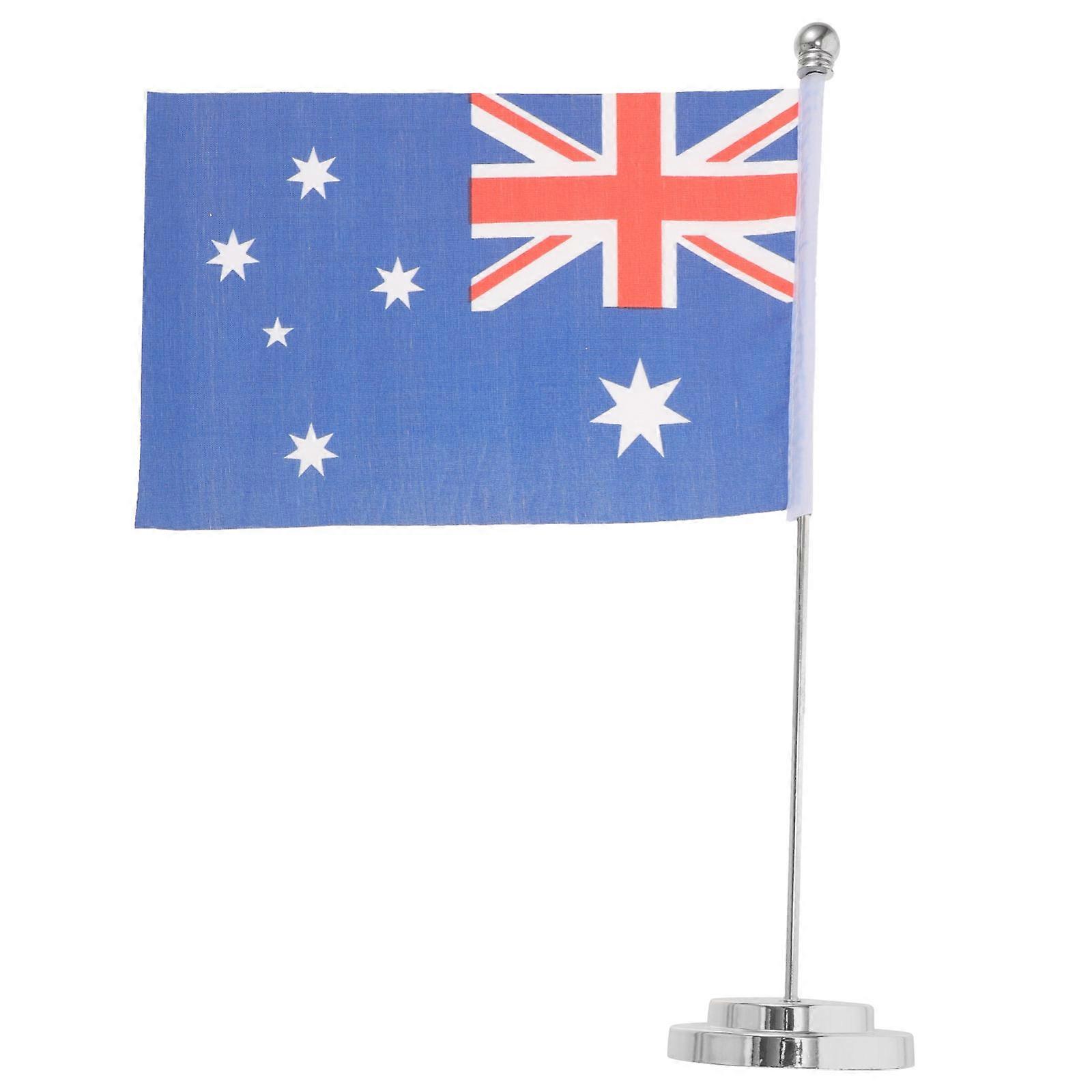 Desktop Australian Flag Tabletop Flag Decor with Stand 5Sets