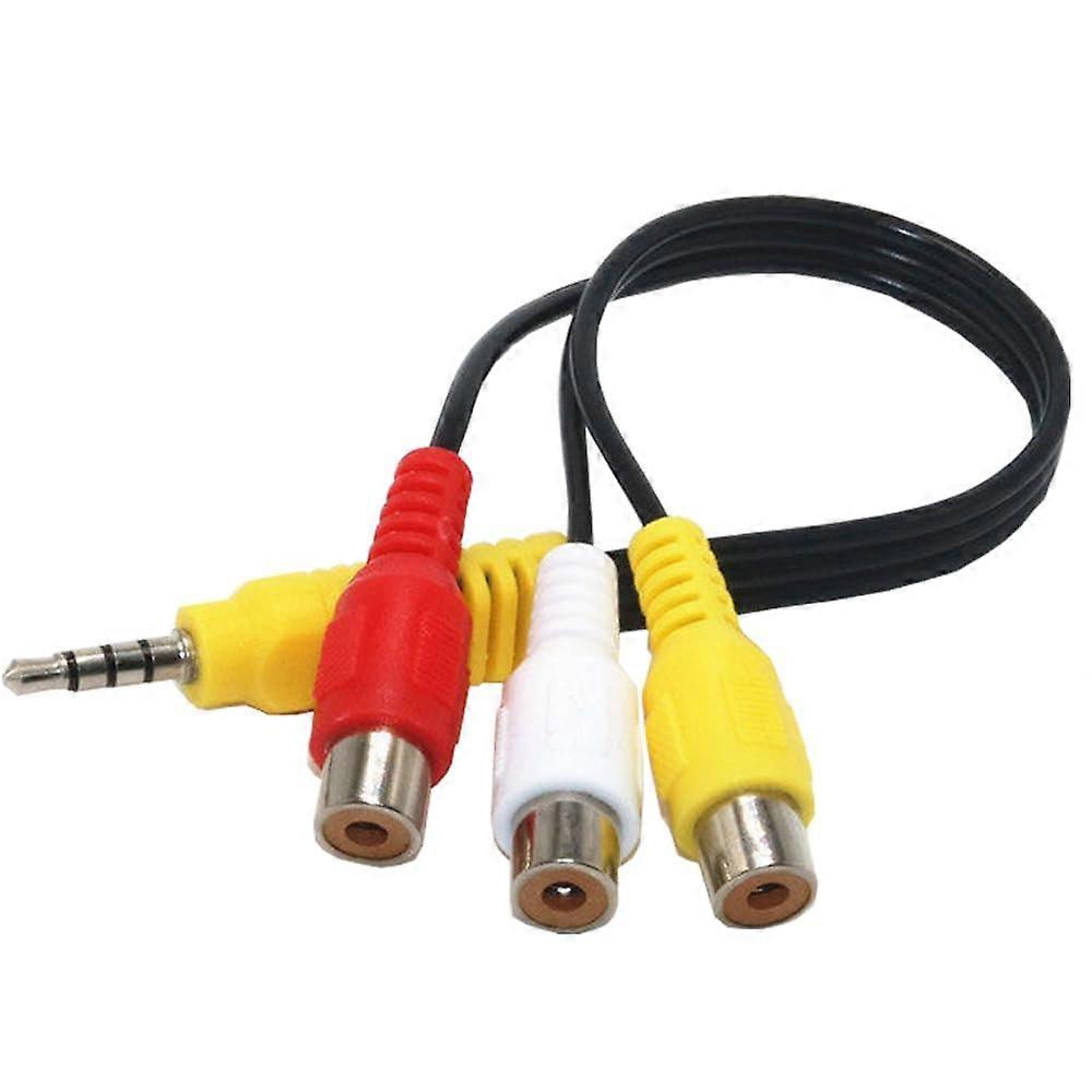 3.5mm To 3RC.A Input Adapter, Video AV Component Cable, 3 RC.A To AV Input Adapter, Cable For TCL Samsung Sony TV