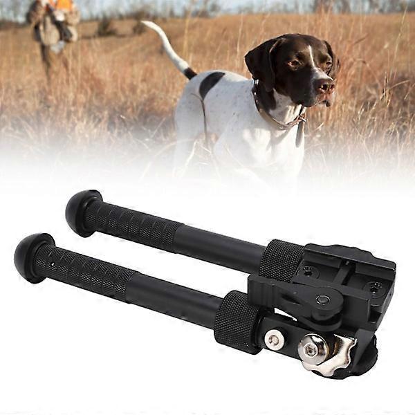 Tilt 360 Degree Rotatable V8 Bipod Adjustable Rail Mount Rotation Adapter Tripod for Outdoor Hunting Black