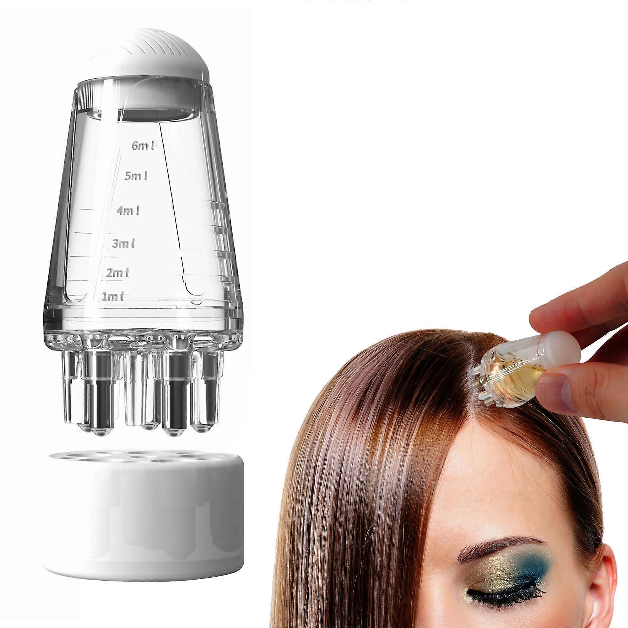 Hair Growth Oil Applicator with Scalp Massager Comb, BallTip Dispenser for Direct Root Application