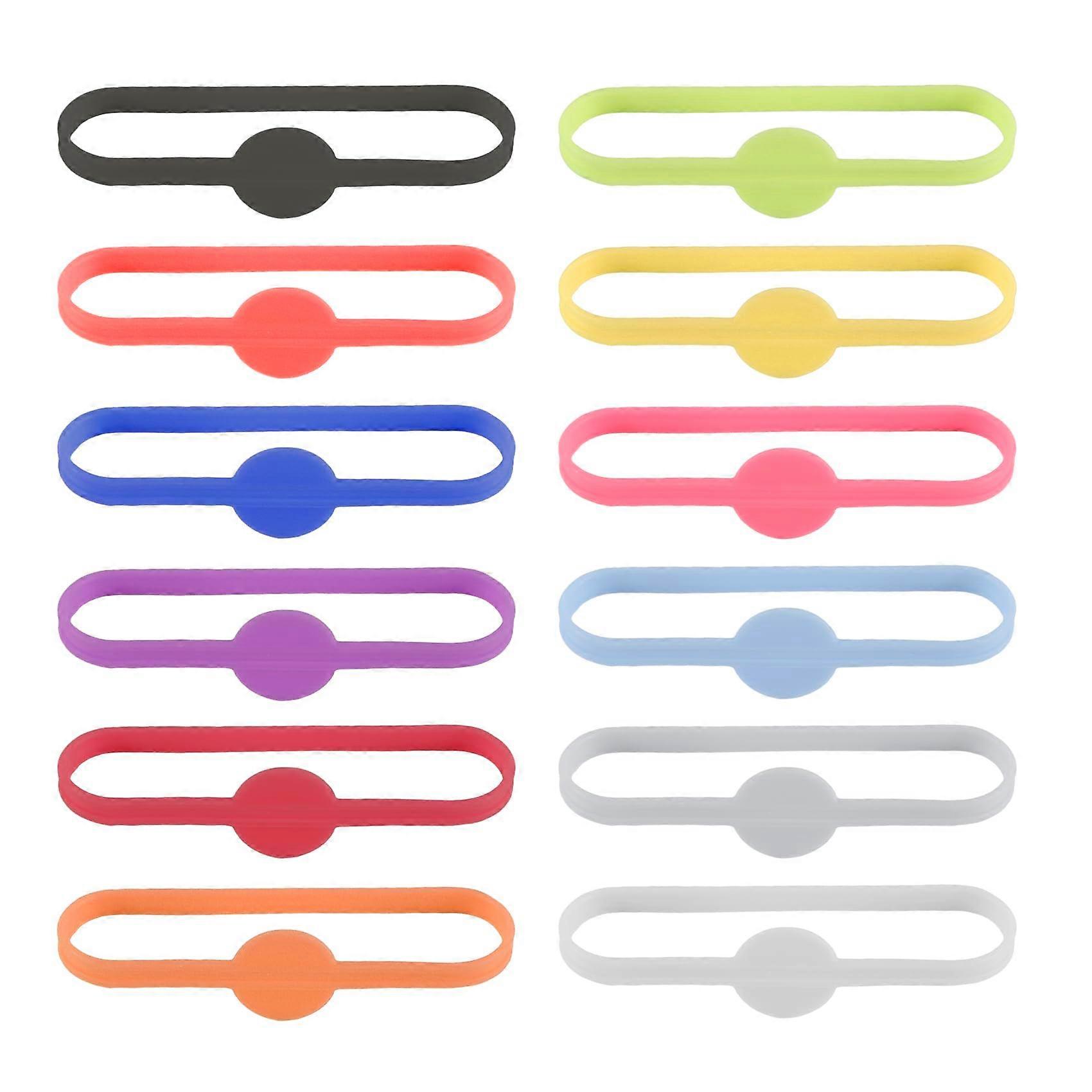 12pcs Silicone Wine Glass Charms Set for Easy Drink Identification, Colorful Reusable Party Markers