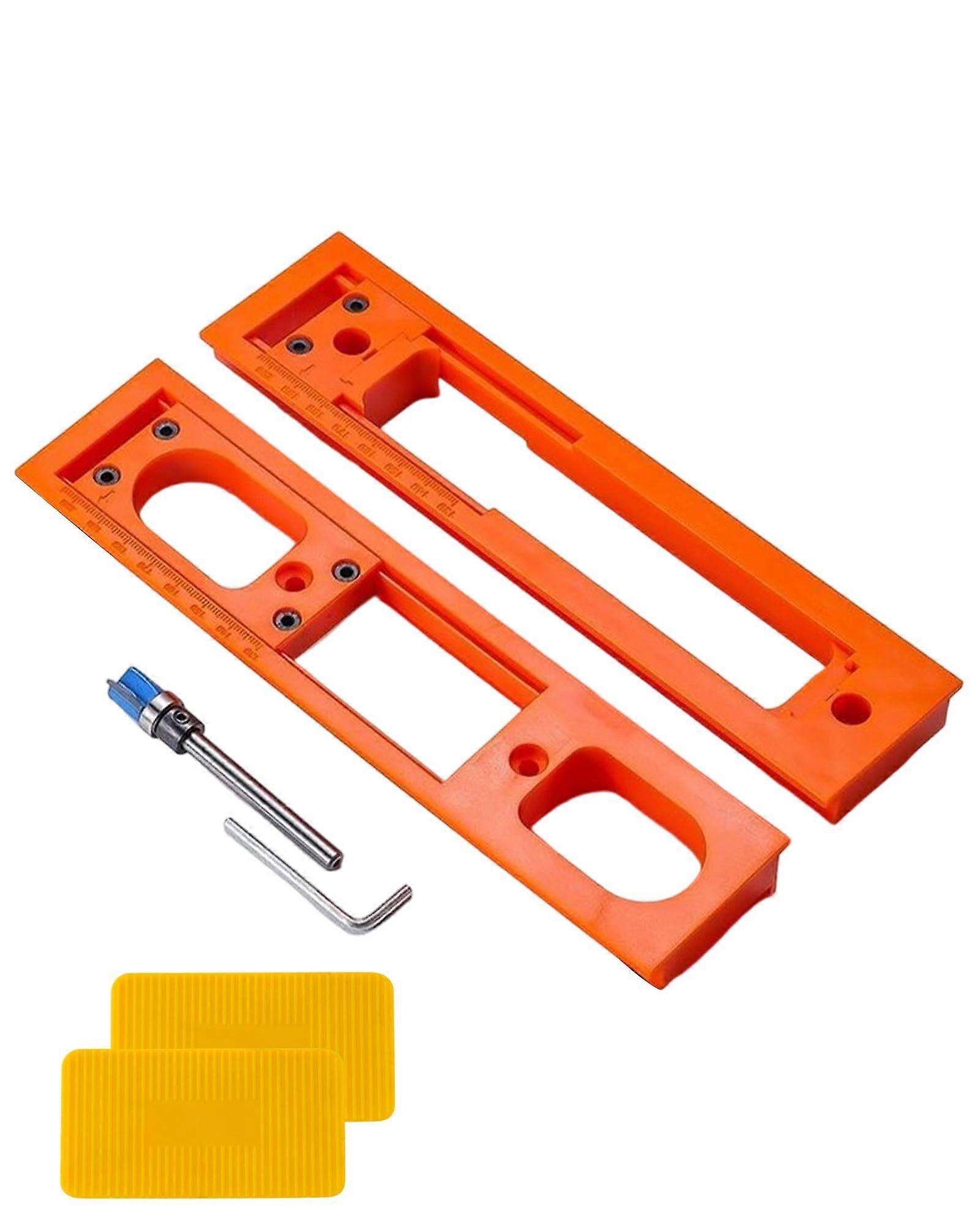5.5 Inch Hidden Hinge Mortiser Template with Concealed Router Jig for Precision Door Installation