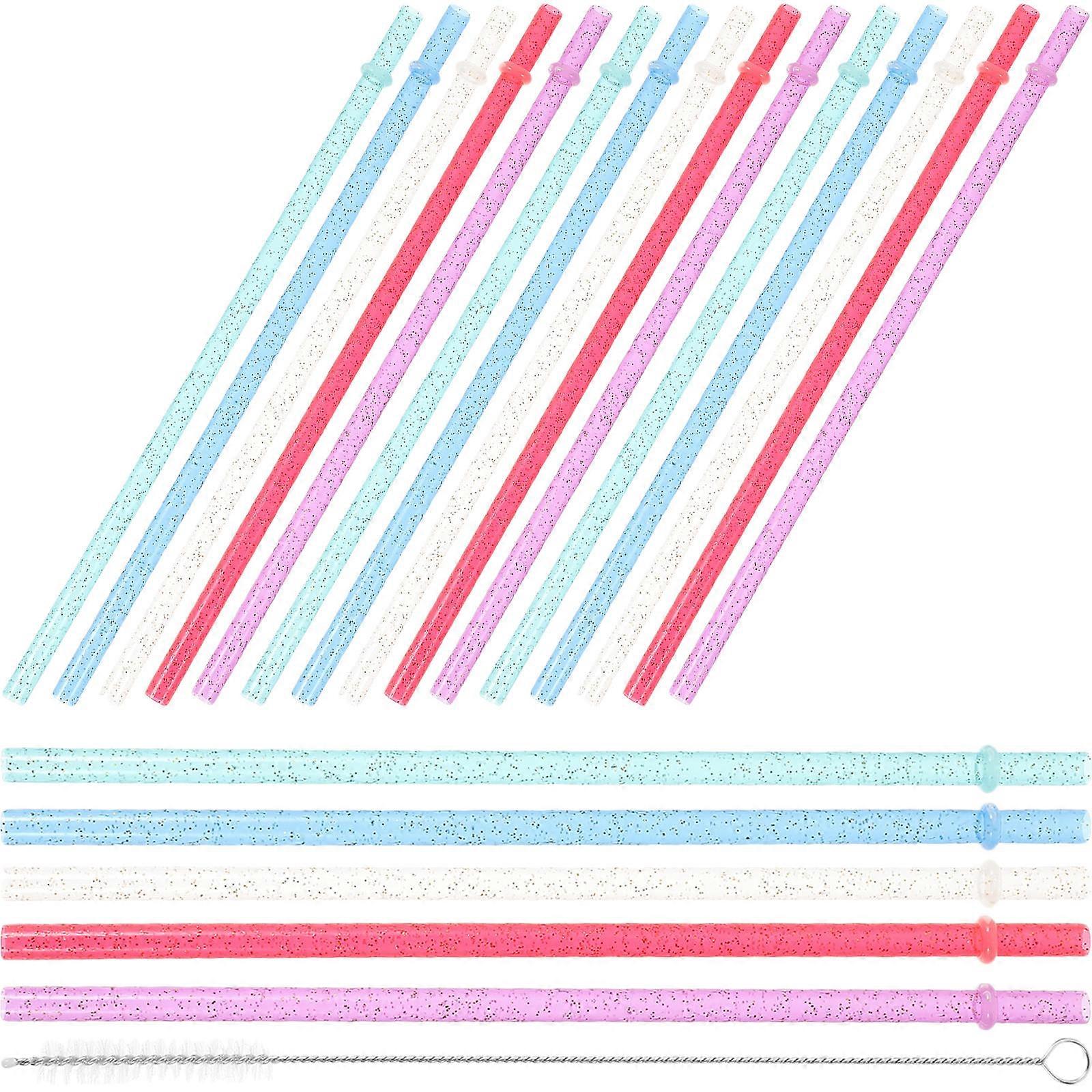 Colorful Drinking Straws Reusable Long Straws for Drinking Use 25Pcs