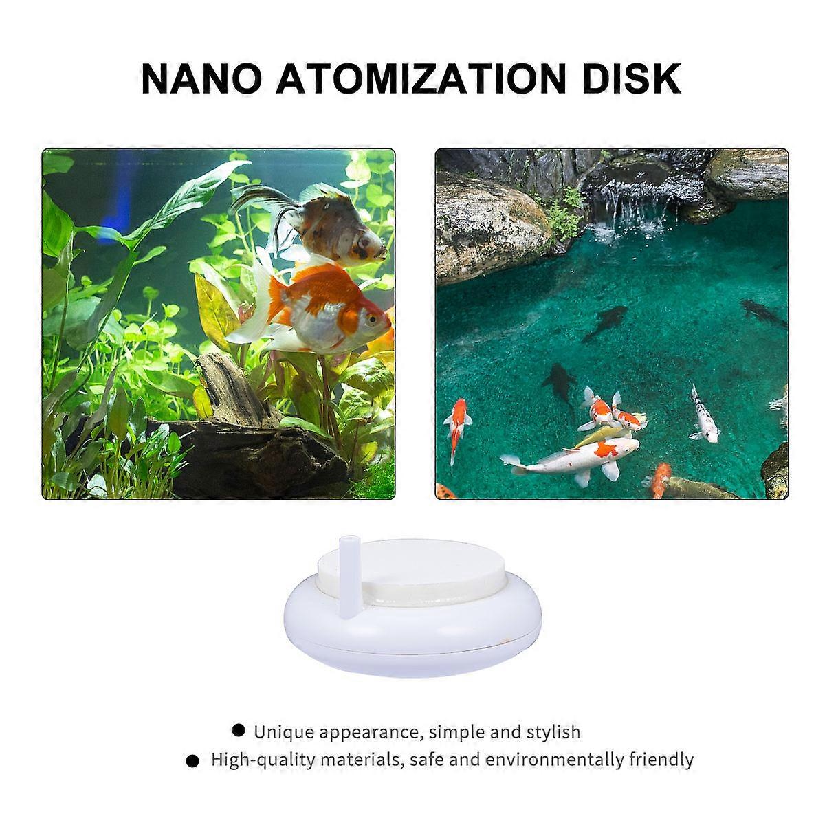 Aquarium Air Stone Round Ceramic Sand Oxygen Diffuser 4Pcs Set for Fish Tank