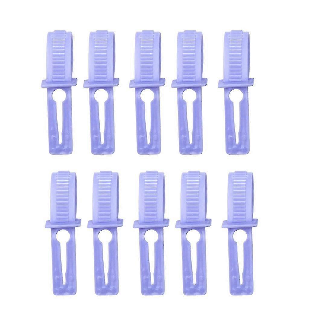 Windproof Scratch Hanger Hook Portable Clothes Non-slip Fixed Buckle 10 Packpurple