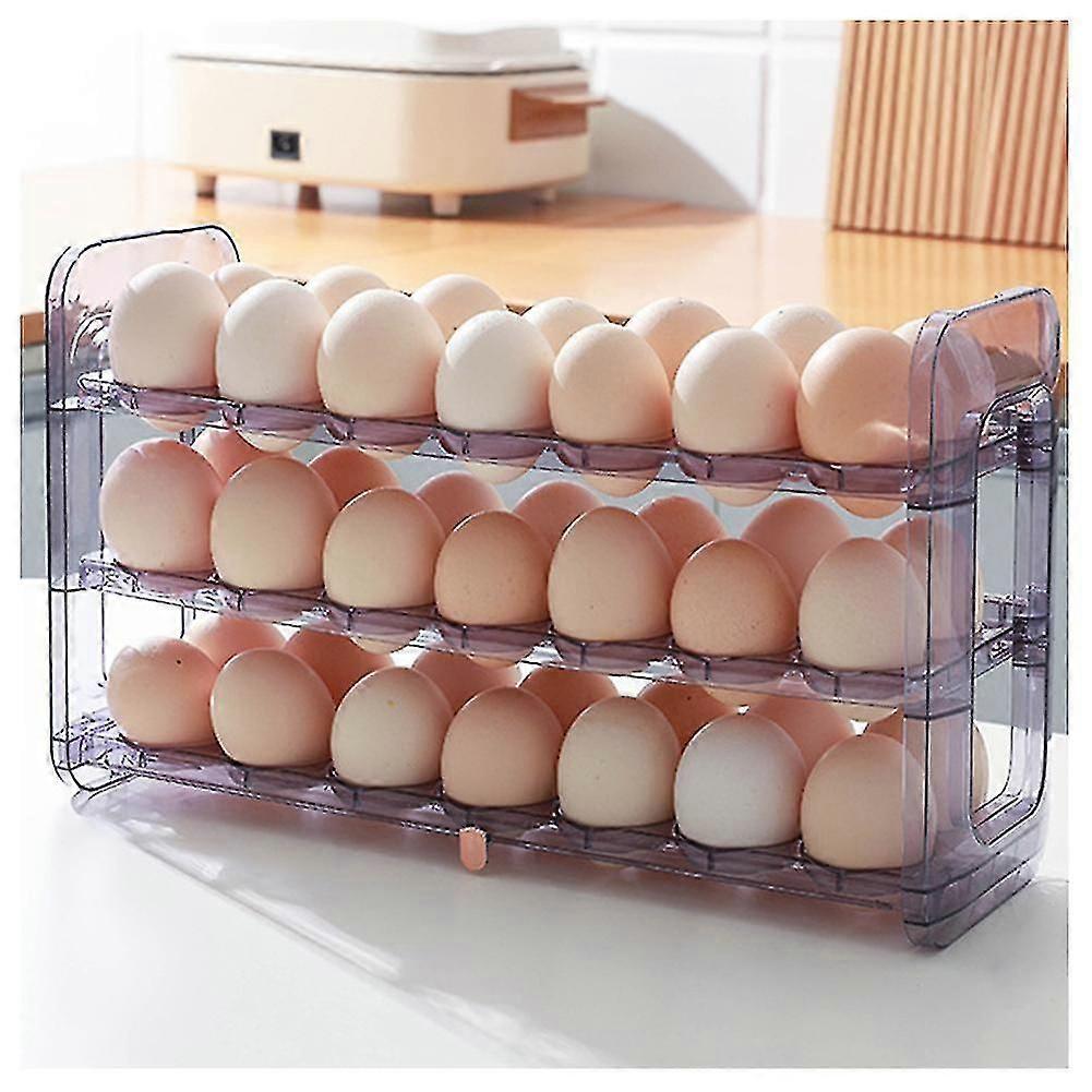 Plastic Egg Storage Box 3 Layer Anti-roll Egg Box Large Capacity Egg Container