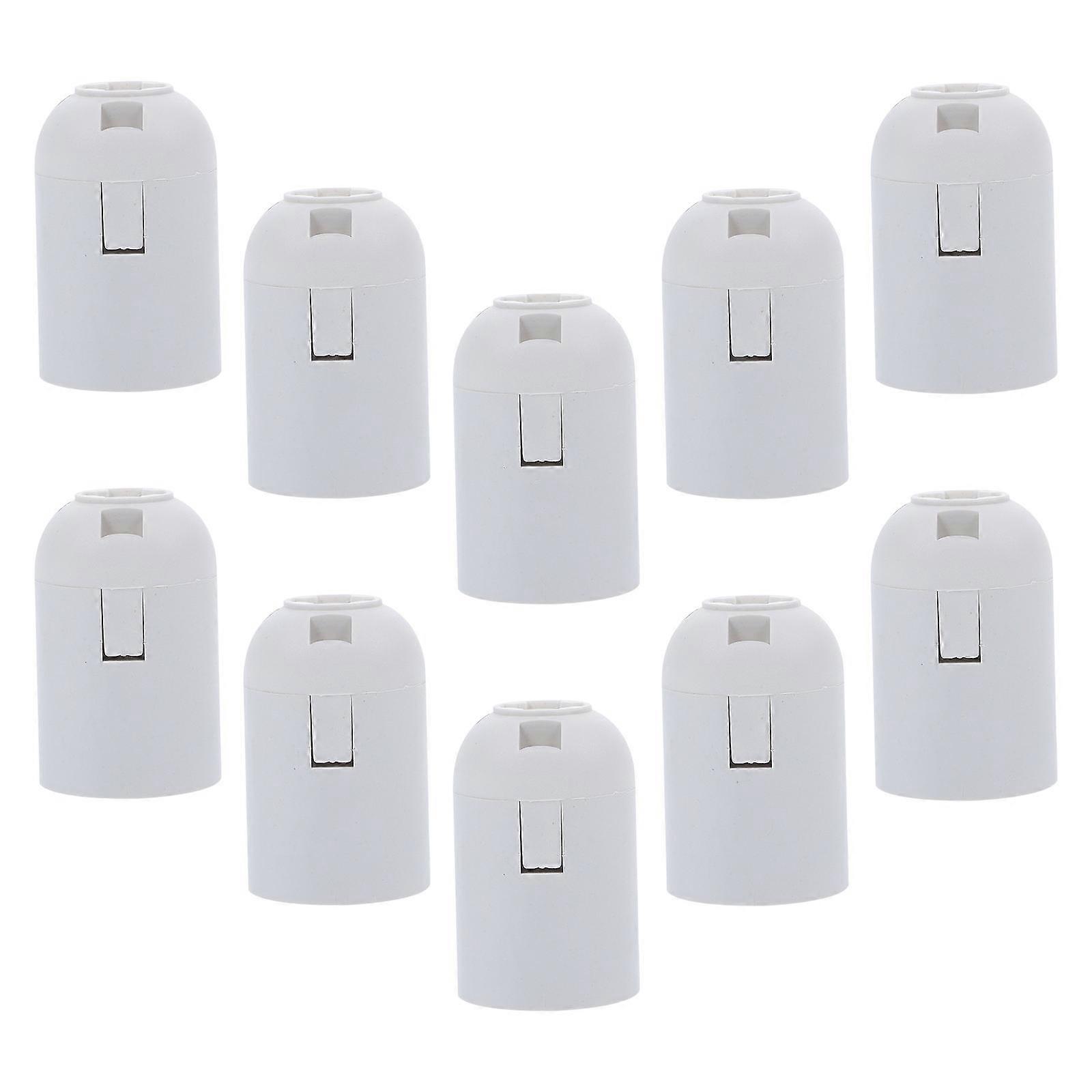 LED Lamp Socket Replacement for DIY Project with 10Pcs White Sockets