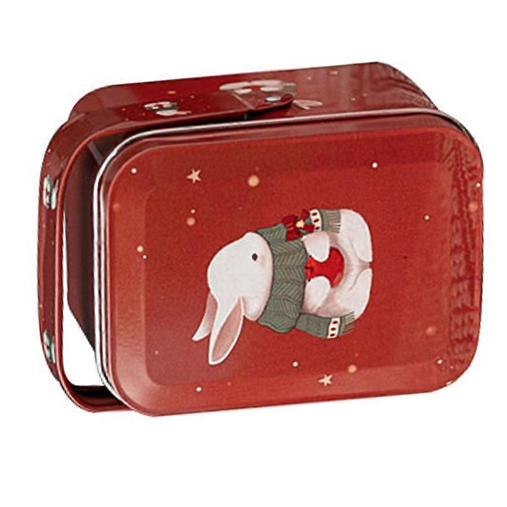Easter Bunny Pattern Candy Box Tinplate Biscuit Storage Box